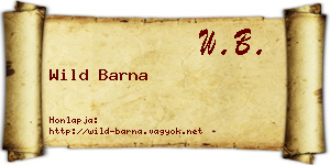 Wild Barna névjegykártya